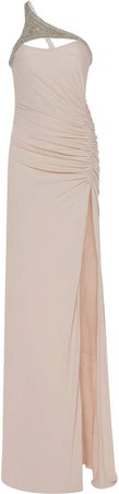 Dundas Bead-Embellished Crepe De Chine Dress Size: 36