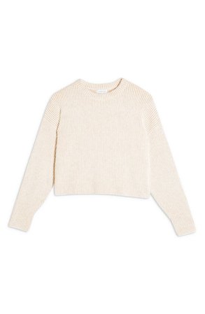 Topshop Rib Knit Crop Sweater