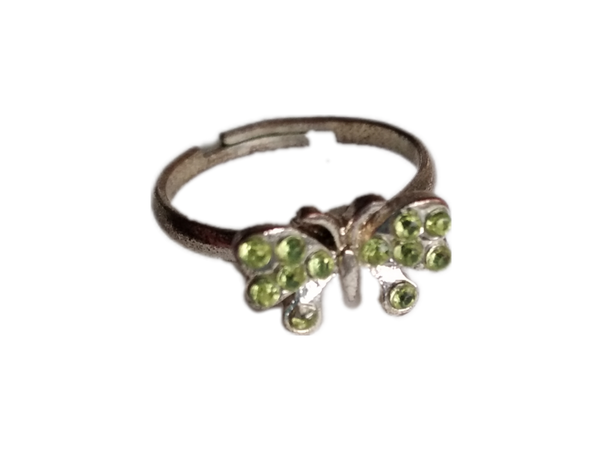 green butterfly ring