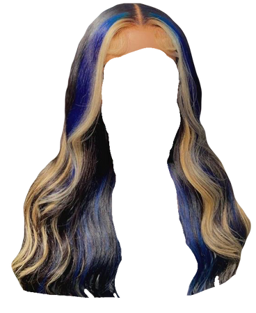 Blue/Blonde Curly Lace Front Wig