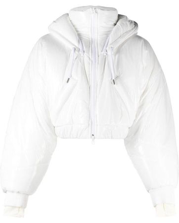 white ski jacket