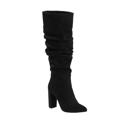 Scoop Penny Microsuede High Heel Slouch Boots Women's - Walmart.com