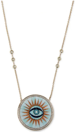 Jacquie Aiche Opal Inlay Eye Burst necklace
