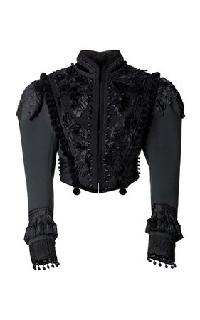 8 Lightweight Wool Cropped Victorian Jacket With Passementerie Trim by Marc Jacobs | Moda Operandi