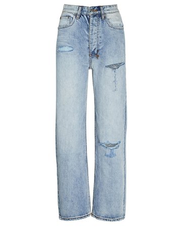 Ksubi Brooklyn Distressed Straight-Leg Jeans | INTERMIX®