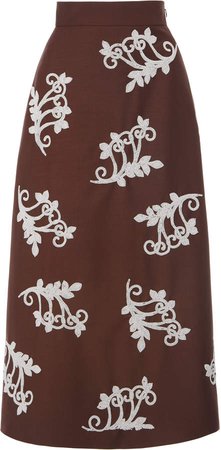 Embellished Mohair-Blend Midi Skirt