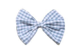 blue plaid bow