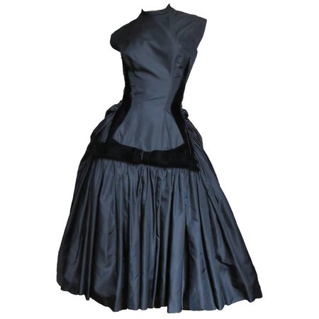 1950s Neusteters Silk Party Dress For Sale at 1stdibs
