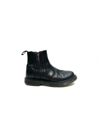 Vintage Y2K Chelsea Boots // Womens Black Leather Double Zip - Etsy