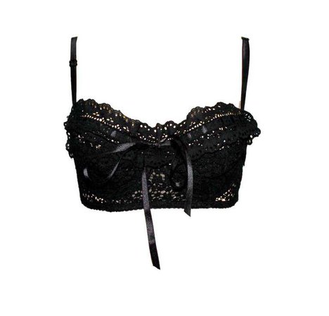 Dolce and Gabbana Black Eyelet Corset Top For Sale at 1stdibs