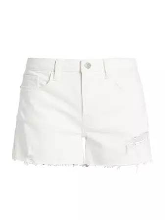 Shop Frame Le Grand Garcon Stretch Denim Shorts | Saks Fifth Avenue