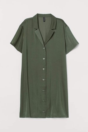 Short Shirt Dress - Green