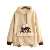 Happy Teddy Bear Hoodie Sweater Sweatshirt Kawaii | DDLG Playground