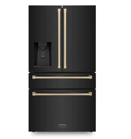 Black & Gold Kitchen Refrigerator
