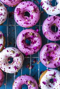 food, donuts purple