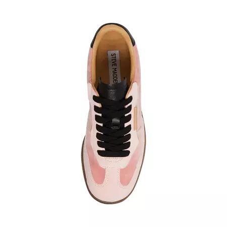 EMPORIA Light Pink Low-Top Lace-Up Sneakers | Women's Sneakers – Steve Madden