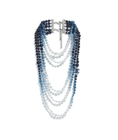 Chanel blue necklace