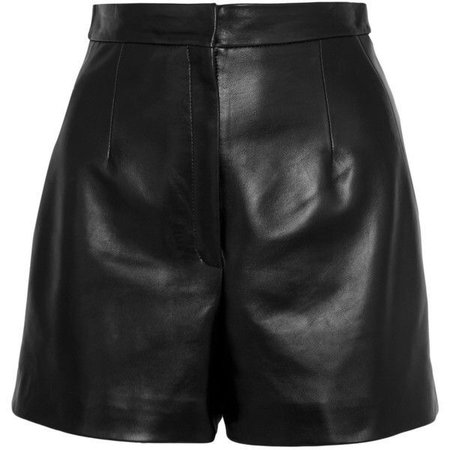 black leather short