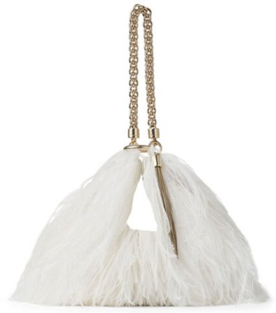 White “Feather” clutch