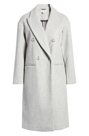 Topshop Brooke Double Breasted Long Coat (Regular & Petite) | Nordstrom