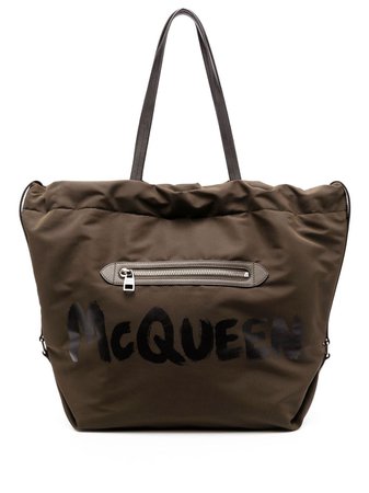 Alexander McQueen logo-print Tote Bag - Farfetch