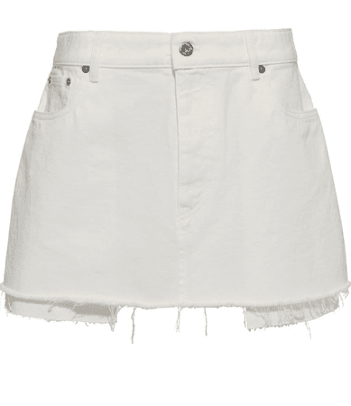 Miu Miu White Denim Skirt