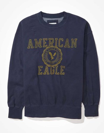 AE Fleece Oversized Vintage Crew Neck Sweatshirt