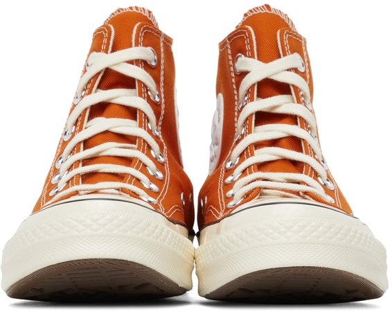 Orange Chuck 70 Hi Sneakers by Converse on Sale