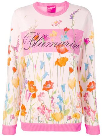 Blumarine floral print jumper $735 - Buy SS19 Online - Fast Global Delivery, Price