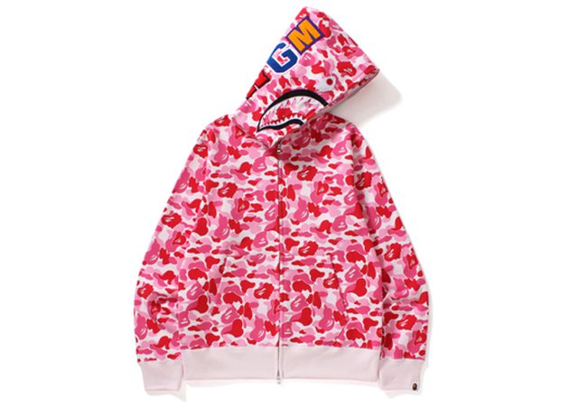 Bape pink hoodie
