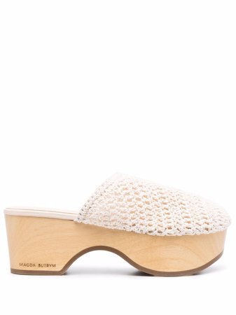 Shop Magda Butrym crochet clog mules with Express Delivery - FARFETCH