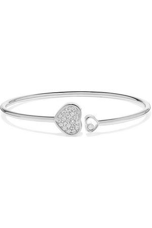 Chopard | Happy Hearts 18-karat white gold diamond cuff | NET-A-PORTER.COM