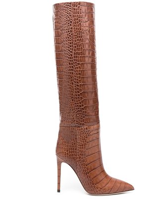 Paris Texas crocodile-embossed Leather Boots - Farfetch