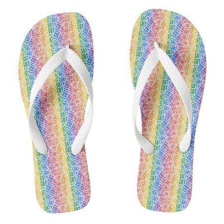 Gay Pride Flip Flops | Zazzle.com