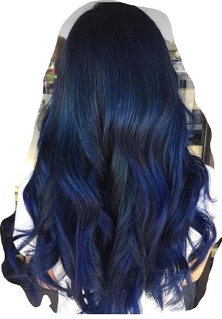 dark blue hair