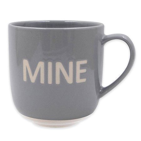 "Mine" Mug in Grey | Bed Bath & Beyond