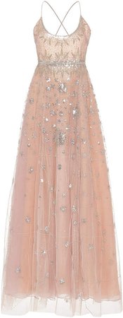 Cucculelli Shaheen Champagne Consellation Gown Size: 2