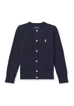 Ralph Lauren Childrenswear Girls 2-6x Mini Cable Cotton Cardigan | belk