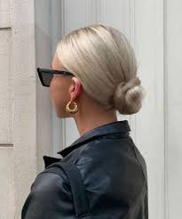 slicked back bun fancy blonde hairstyles - Google Search