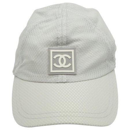 Chanel Sport Rare Gray Cap with CC Logo For Sale at 1stdibs