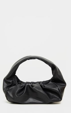 Black Ruched Shoulder Bag | Accessories | PrettyLittleThing