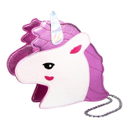 Pink Unicorn Bag, Girls Womens Glitter Metallic Handbag