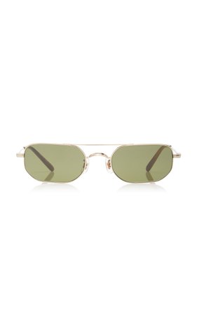 Oliver Peoples Indio Aviator-Style Titanium Sunglasses