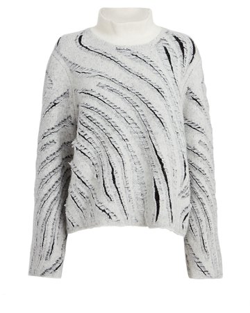 3.1 Phillip Lim | Fringed Zebra Sweater | INTERMIX®