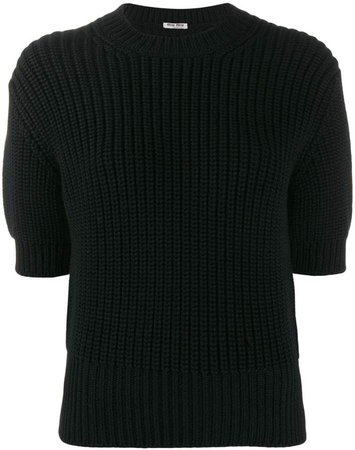 short-sleeve knitted top