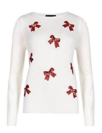 cute white red christmas sweater
