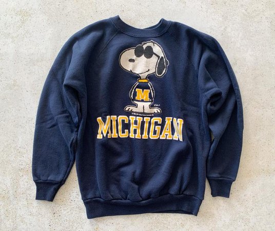 Vintage Sweatshirt MICHIGAN Football College University | Etsy