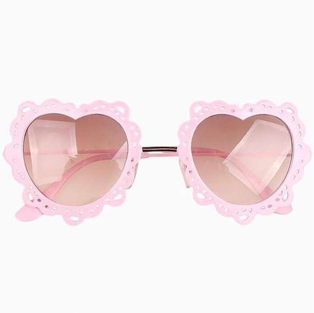 Kawaii Pink Heart Sunglasses