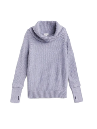 gray cowl neck sweater sweatshirt top