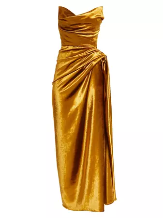 Shop Jason Wu Collection Strapless Velvet Cocktail Dress | Saks Fifth Avenue
